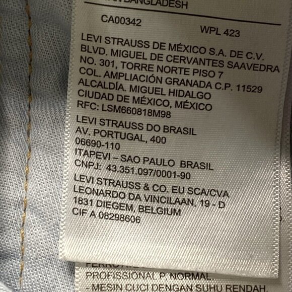 Levis 550 Jeans Mens 34x34 Blue Relax Fit Straight Workwear Demin Causal - Picture 10 of 15